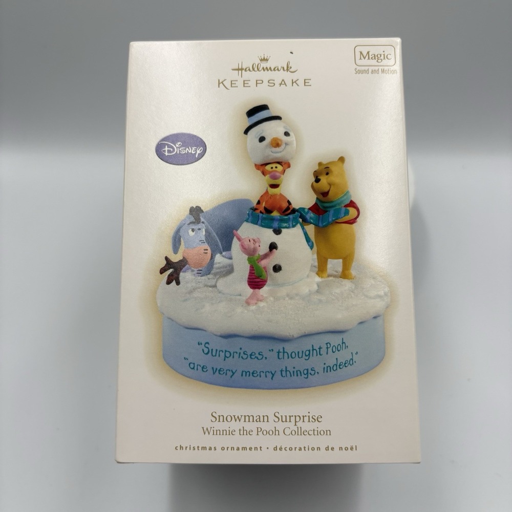 2009 Hallmark Keepsake Disney Winnie The Pooh Snowman Surprise Ornament NIB